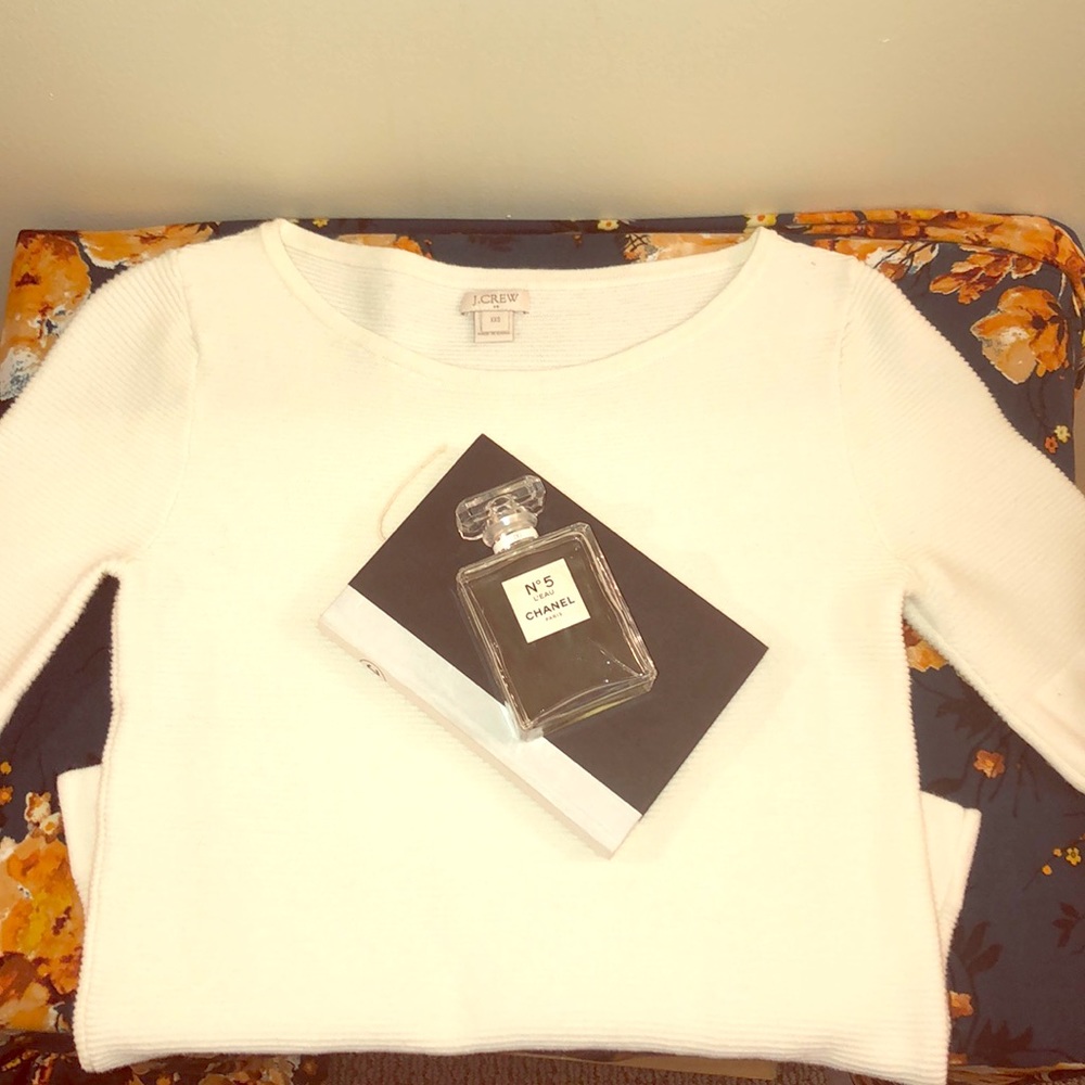 Ivory J. CREW ribbed sweater